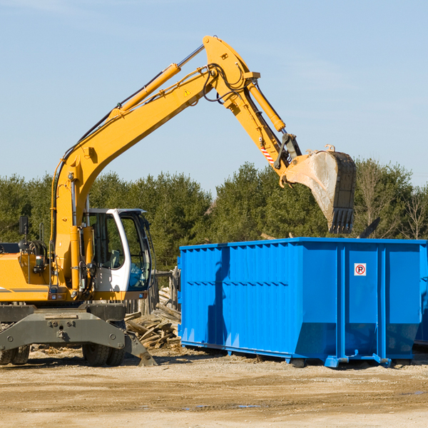 are there any restrictions on where a residential dumpster can be placed in Millville